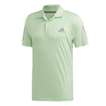 Adidas Club 3 Stripe Polo - Glow Green/Grey