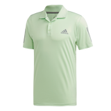 Adidas Club 3 Stripe Polo - Glow Green/Grey