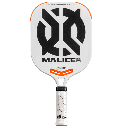 Onix Malice DB Open Throat Control 14mm Pickleball Paddle - White