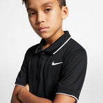Nike Boys Court DriFit Polo - Black/White