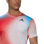 Adidas Melbourne Tee - White/Legend Burgundy/Vivid Red