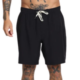 Rallee Signature Mens Tennis Short - Black/Sand