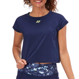 Yonex 2022 AO Tennis Navy Blue Womens Crew Neck Shirt