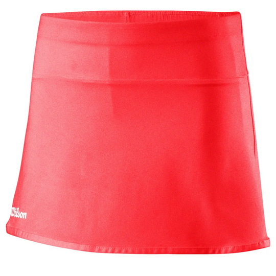 Wilson Girls Team II 11" Skirt- Fiery Coral