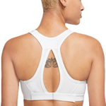 Nike Swoosh High Support Women's Non-Padded Adjustable Sports Bra - White