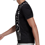 Adidas Paris Free lift Tee Tennis T-Shirt - Black/White