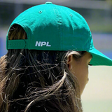 Rallee x NPL 'Healthy Competition' Soft Peak Pickleball Cap OSFM - Baggy Green with White Embroidery