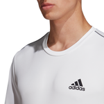Adidas Club 3 Stripe Tee - White/Black