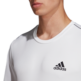 Adidas Club 3 Stripe Tee - White/Black