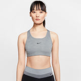 Nike DriFit Womens Swoosh Sports Bra - Smoke Grey/Heather/Black