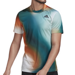 Adidas Mtbr Tee Tennis T-Shirt - White/Black/Legacy teal