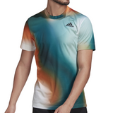 Adidas Mtbr Tee Tennis T-Shirt - White/Black/Legacy teal