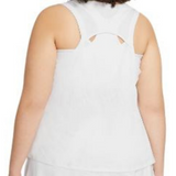 Nike Womens Court Victory Tank - White/Black