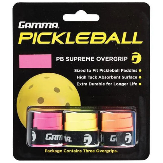 Gamma Pickleball Supreme Overgrip - 3 Pack - Neon