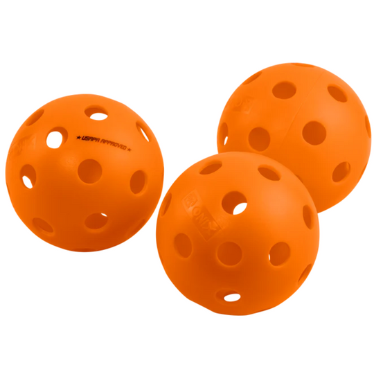 Onix Fuse Indoor 3 Pack Pickleballs - Orange