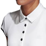 Adidas Womens Club 3 Stripe Polo - White