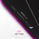 Franklin C45 Parris Todd Signature Carbon Fiber 13.25mm Pickleball Paddle - Hot Pink/Surf Blue