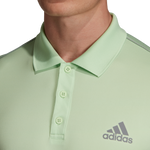 Adidas Club 3 Stripe Polo - Glow Green/Grey