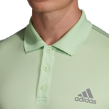 Adidas Club 3 Stripe Polo - Glow Green/Grey