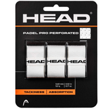 Head Padel Pro Perforated Grips 3 Pcs Pack - White