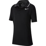 Nike Boys Court DriFit Polo - Black/White