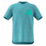 Adidas Sportwear Training Tennis Boys Shirt - Preloved Blue/Easy Green