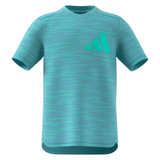 Adidas Sportwear Training Tennis Boys Shirt - Preloved Blue/Easy Green