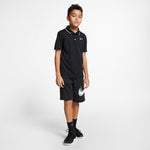 Nike Boys Court DriFit Polo - Black/White