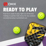 Onix Fuse G2 Outdoor Pickleballs 6 Pack - Yellow