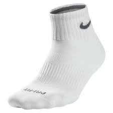 Nike Dri-Fit Cotton Cushioned Quarter Sock white