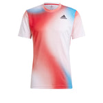 Adidas Melbourne Tee - White/Legend Burgundy/Vivid Red