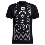 Adidas Paris Free lift Tee Tennis T-Shirt - Black/White