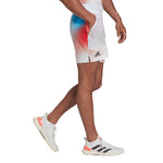 Adidas Melbourne Printed Short - White/Vivid Red/Sky Rush