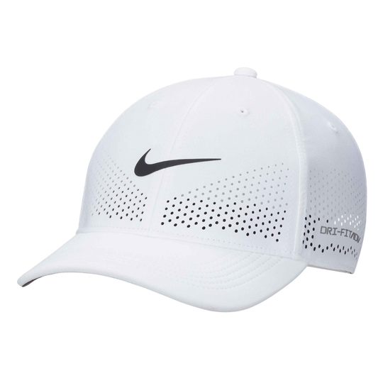 Nike Dri-Fit ADV Club Structured Swoosh Tennis Cap - White/Black