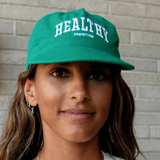 Rallee x NPL 'Healthy Competition' Soft Peak Pickleball Cap OSFM - Baggy Green with White Embroidery