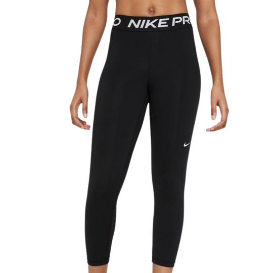 Nike Pro 365 Women Mid-Rise Crop Leggings - Black/White