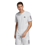 Adidas Club 3 Stripe Tee - White/Black