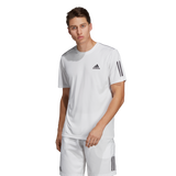 Adidas Club 3 Stripe Tee - White/Black