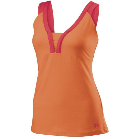 Wilson Womens Solana V Neck Tank coral/cherry