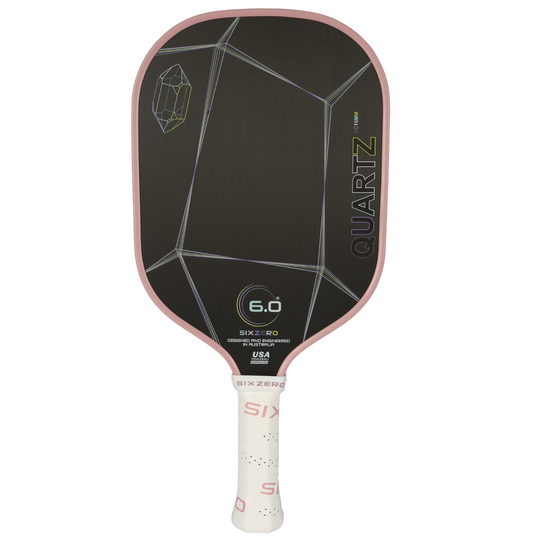 Six Zero Quartz 15mm Pickleball Paddle - Rose Pink