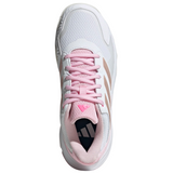 Adidas Courtjam Control 3 Women Tennis Shoes - White/Silver Metallic/Lucid Pink