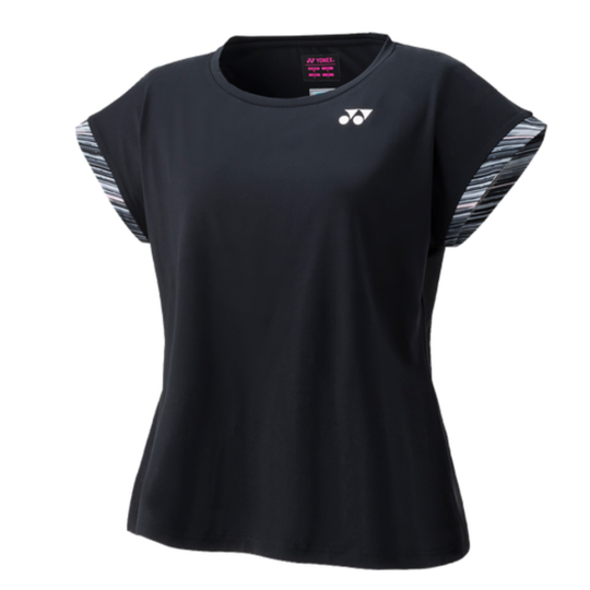 Yonex 2022 US Open Women Crew Neck Tennis  Shirt - Black