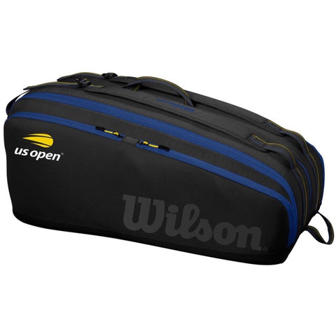 Wilson US Open Tour 12 Bag 2022 - Black/Blue/Yellow