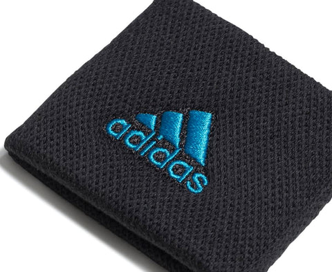 Adidas Tennis Wristband Small  - Black/Sonic Aqua